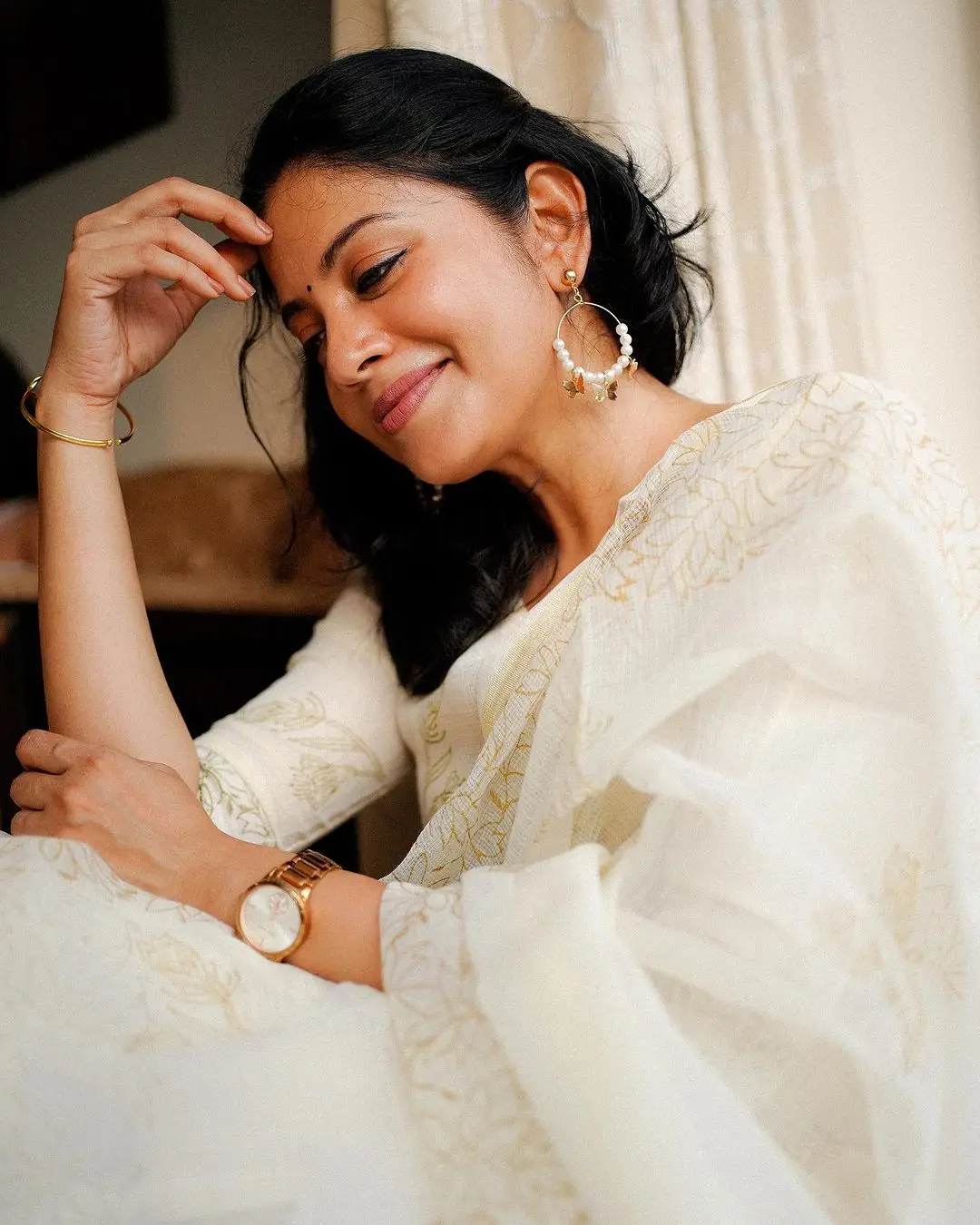 Malayalam Actress Shivada in White Dress